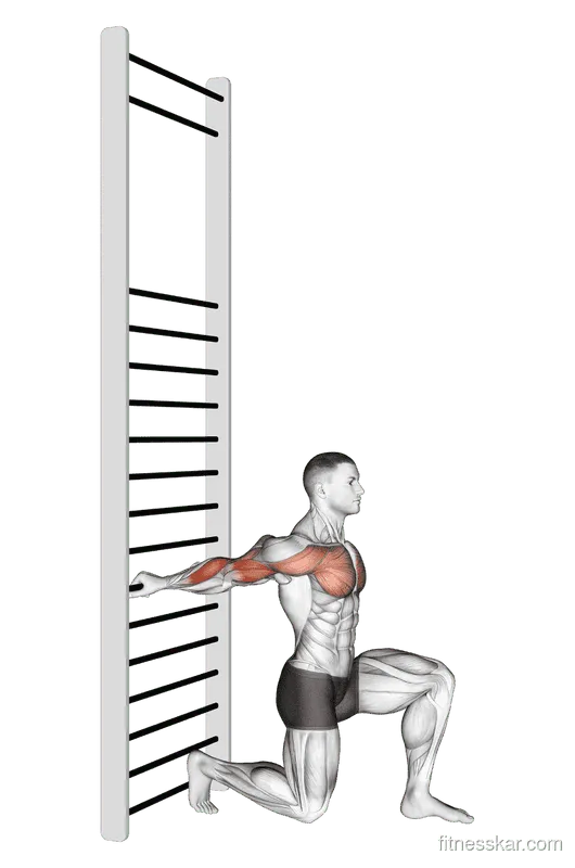 Arms Stretch on a Support, Male demonstration, Start
