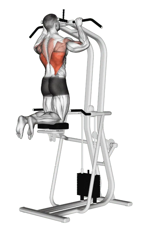 Assisted Pull-Up, Male demonstration, Start