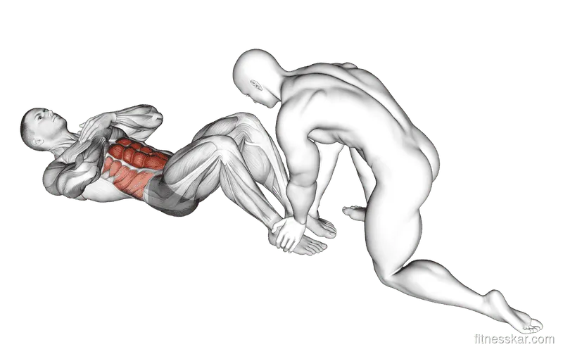Assisted Sit-Up, Male demonstration, Start