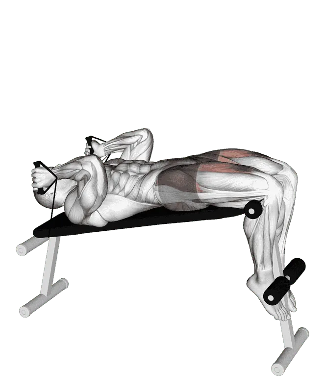 Band Decline Sit-Up, Male demonstration, Start