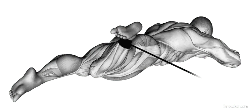 Band Lying Hip External Rotation