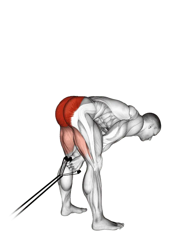 Band Pull-Through, Male demonstration, Start