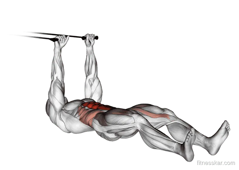 Band Push Sit-Up, Male demonstration, Start