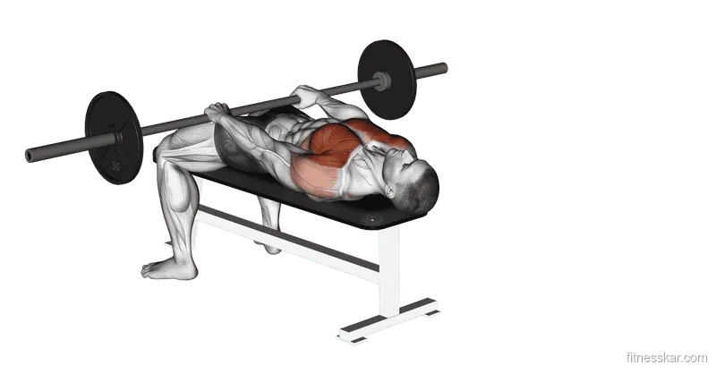 Barbell Front Raise and Pullover, Male demonstration, Start