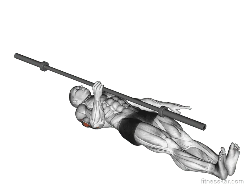 Barbell One-Arm Floor Press, Male demonstration, Start