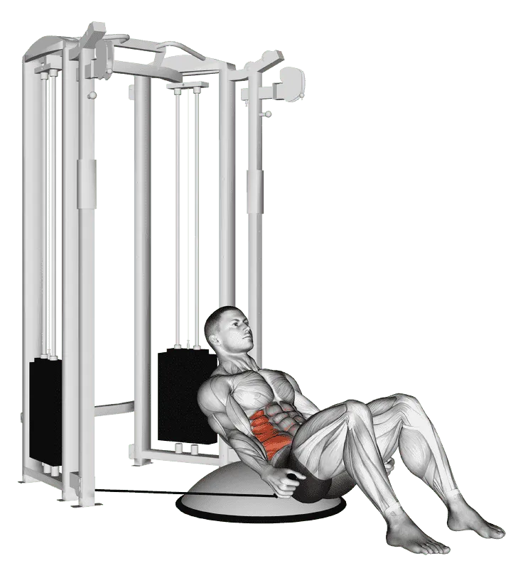 Cable Side Bend Crunch (Bosu Ball)