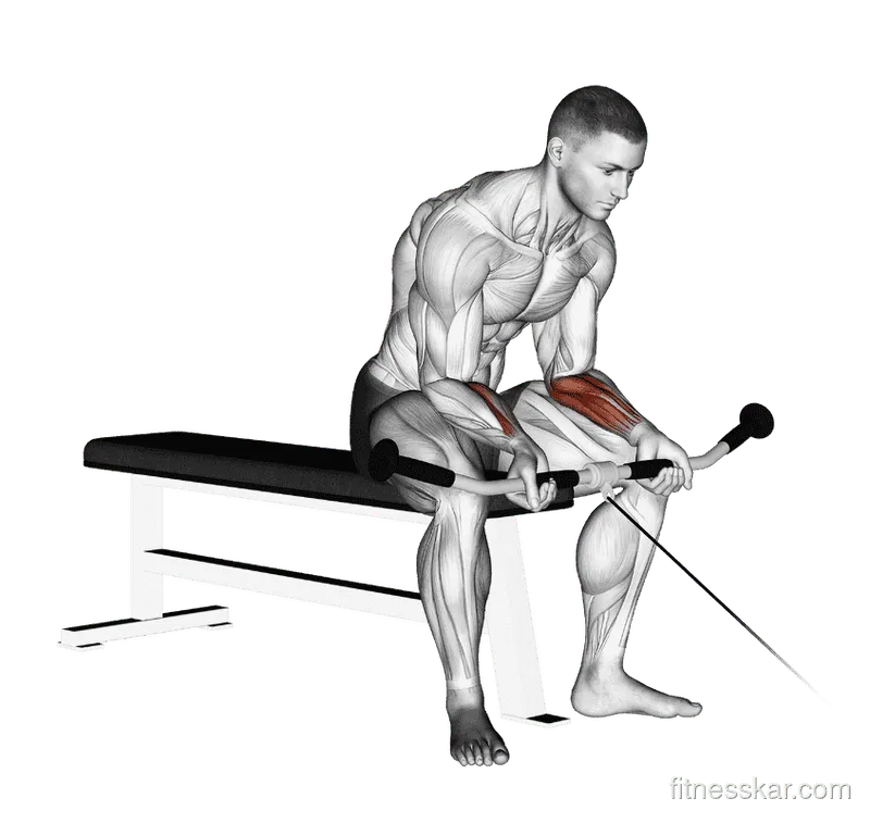 Cable Wrist Curl, Male demonstration, Start