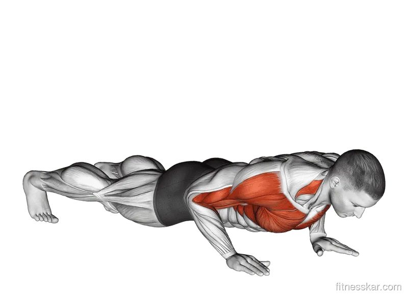 Clap Push-Up, Male demonstration, Start