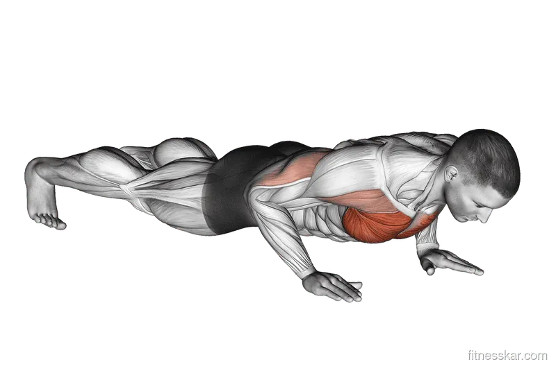 Clock Push-Up, Male demonstration, Start