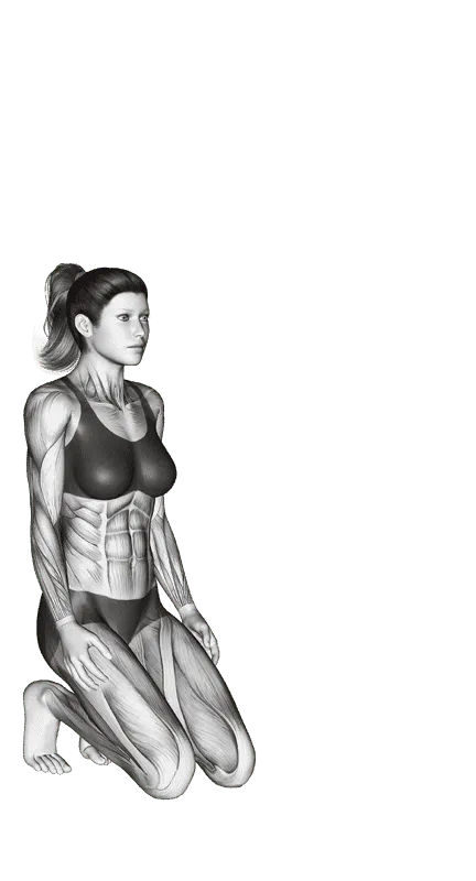 Crescent Moon Pose, Female demonstration, Start