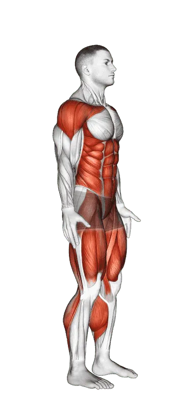 Double Leg Butt Kick (Plyometric), Male demonstration, Start