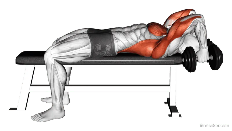 Dumbbell Bent-Arm Pullover Hold (Isometric)