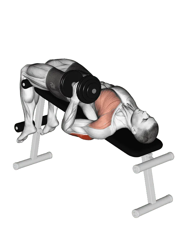 Dumbbell Decline One-Arm Hammer Press