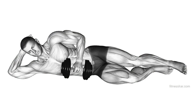 Dumbbell Lying External Shoulder Rotation