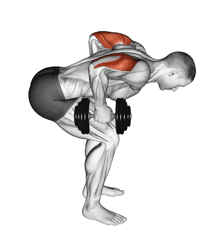 Dumbbell Standing Bent-Over Two-Arm Triceps Extension