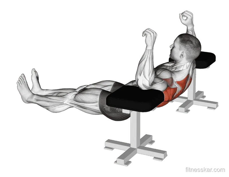 Elbow Lift - Reverse Push-Up, Male demonstration, Start