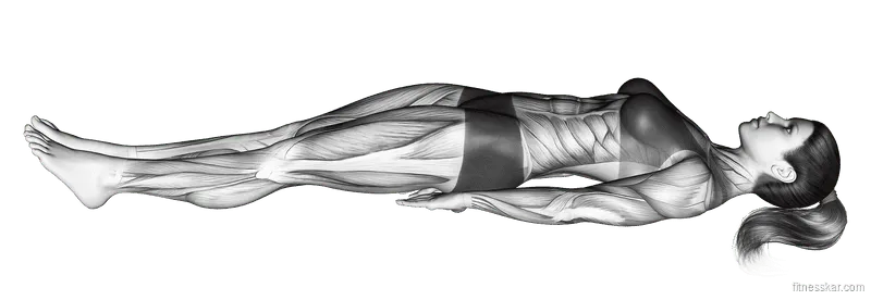 Fish Pose (Matsyasana), Female demonstration, Start