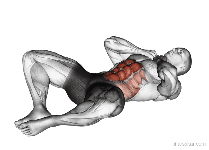 Groin Crunch, Male demonstration, Start