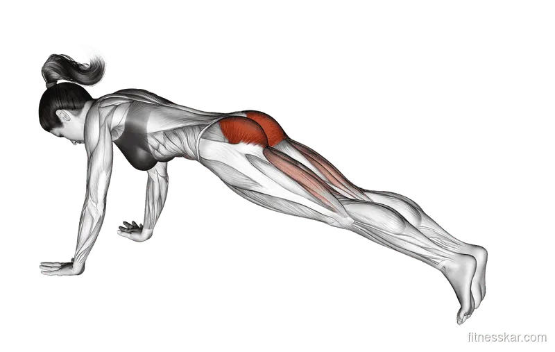 Hip Extension Stretch, Female demonstration, Start