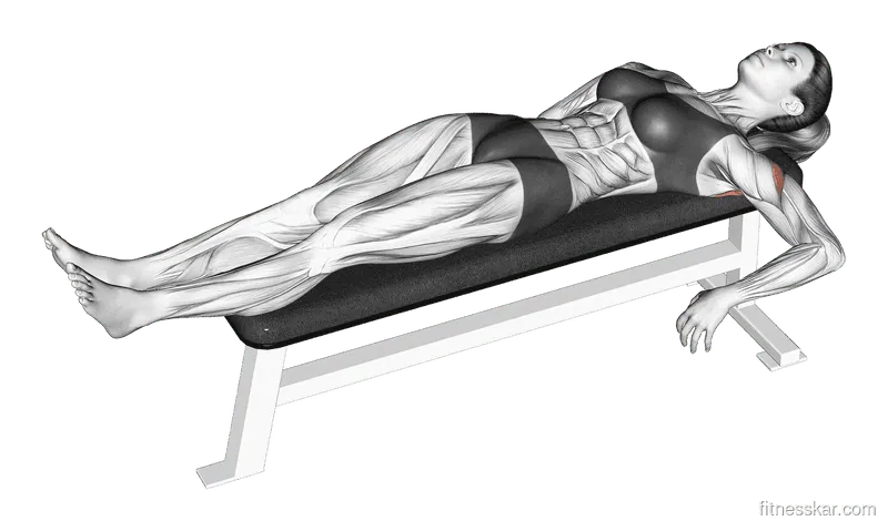 Internal Shoulder Rotation Stretch, Female demonstration, Start