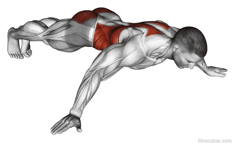 Iron Cross Plank, Male demonstration, Start