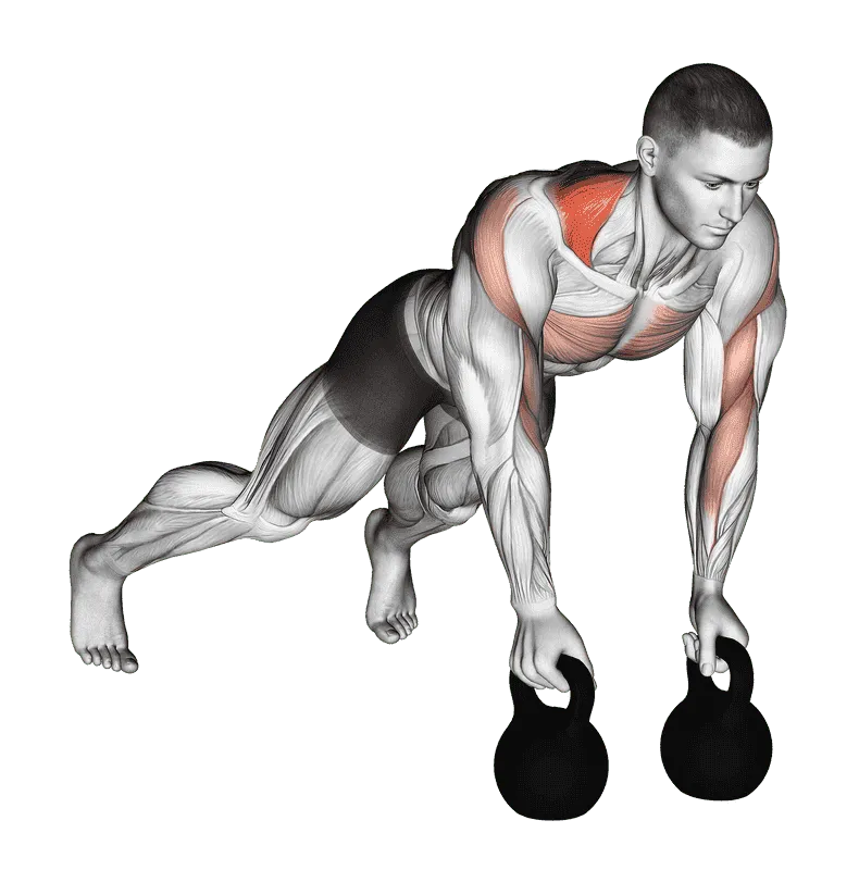 Kettlebell Alternating Renegade Row
