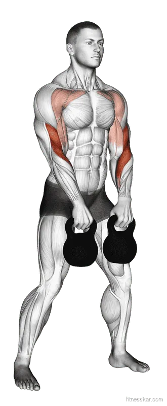 Kettlebell Double Alternating Hang Clean
