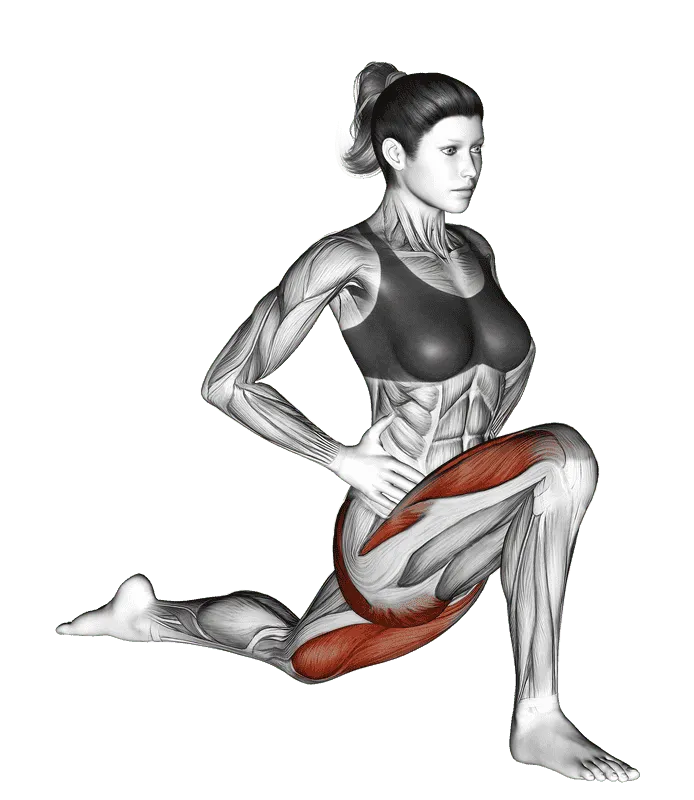 Kneeling Hip Flexor Stretch, Female demonstration, Start