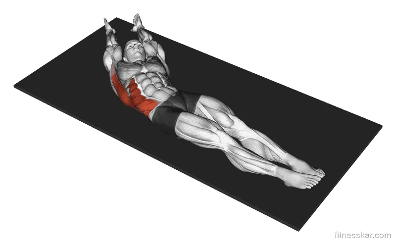 Lateral Bend Lying Down, Male demonstration, Start