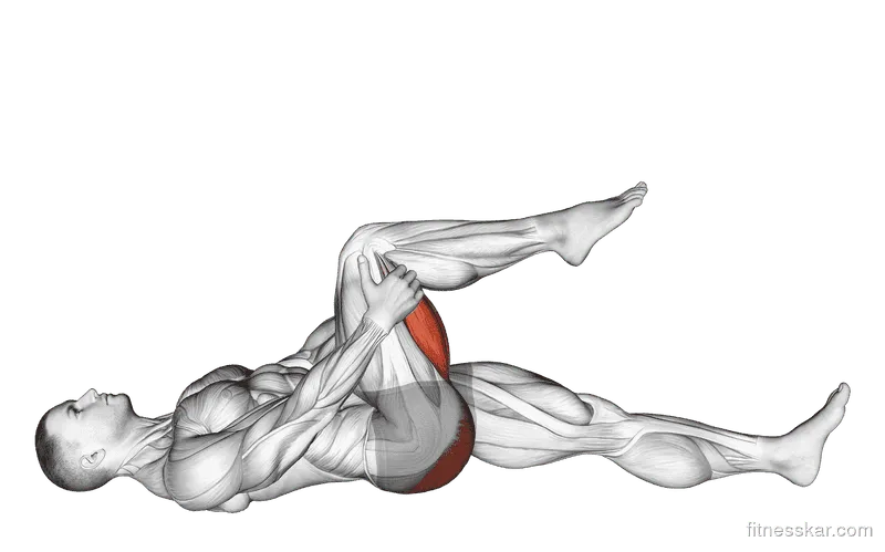 Leg-Up Hamstring Stretch, Male demonstration, Start