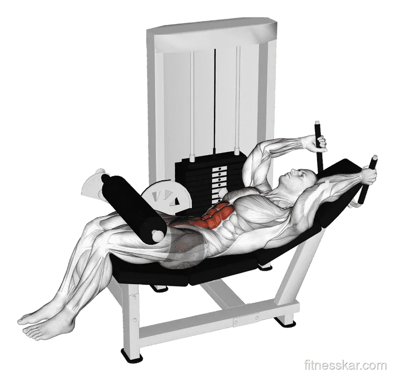 Lever Lying Leg Raise (Bent Knee)
