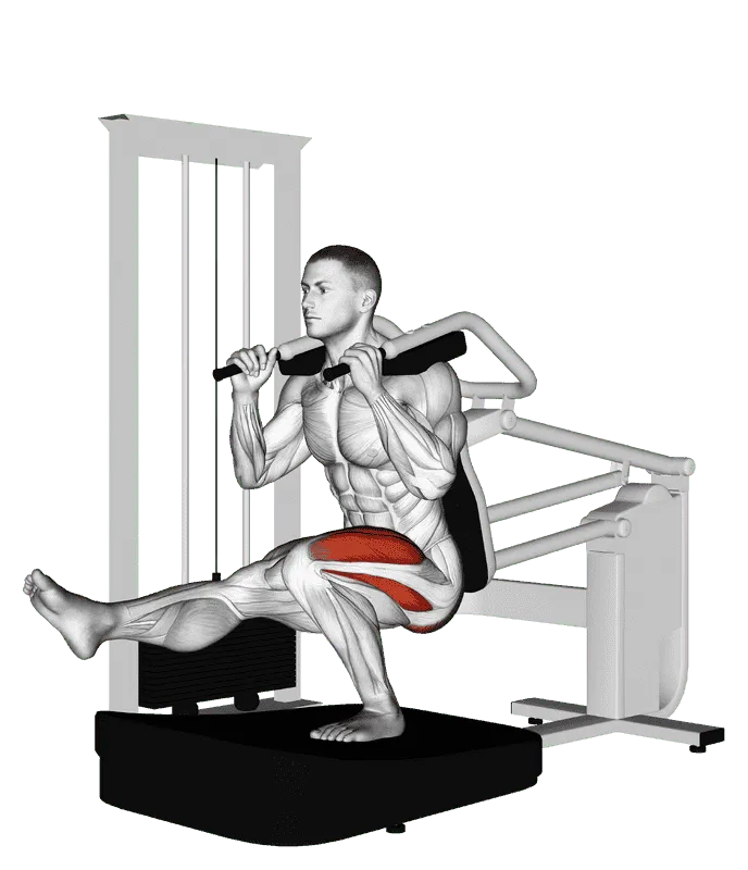 Lever Pistol Squat, Male demonstration, Start