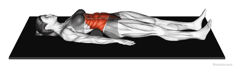 Lower Trunk Flexor Stretch, Female demonstration, Start