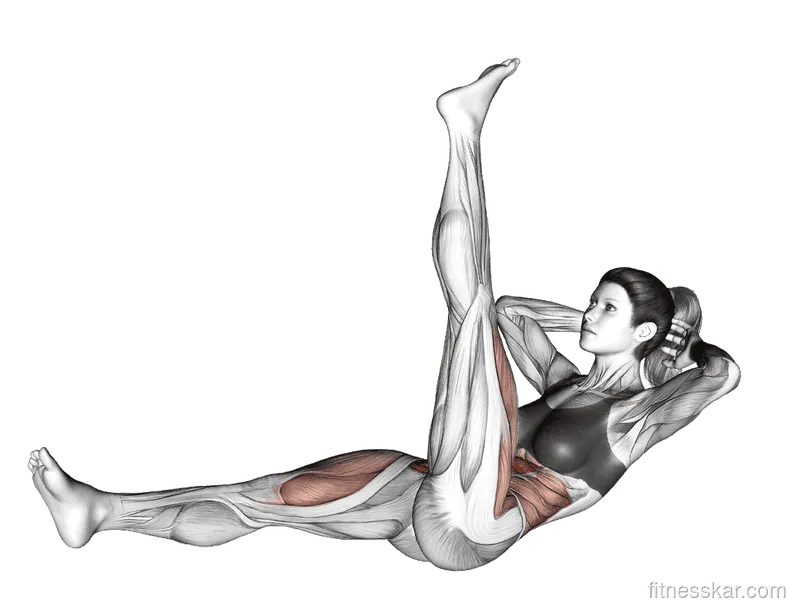 Lying Scissor Crunch