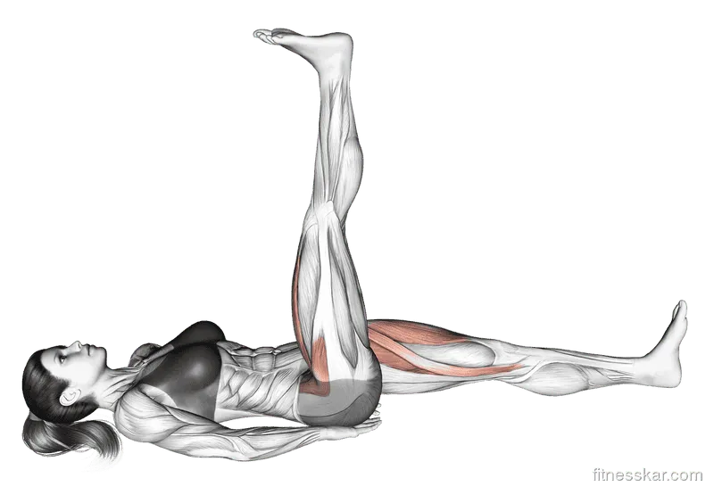 Lying Simultaneous Alternating Straight Leg Raise