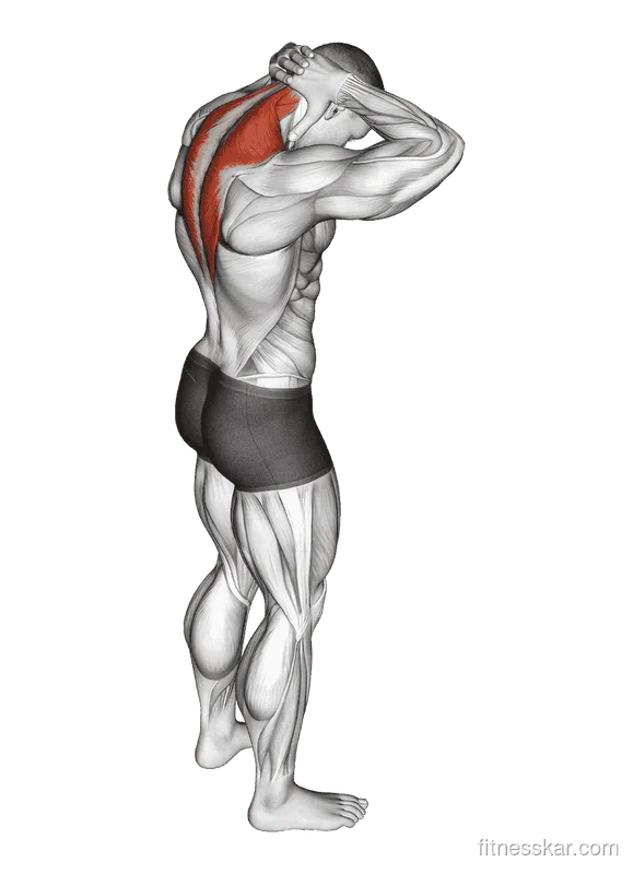 Neck Extensor Stretch, Male demonstration, Start