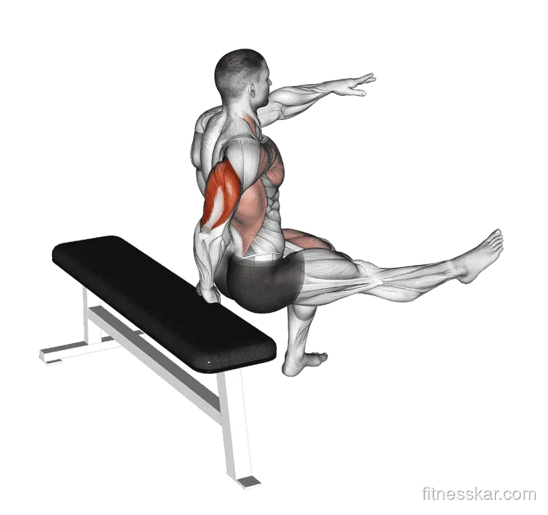 One-Arm Dip, Male demonstration, Start