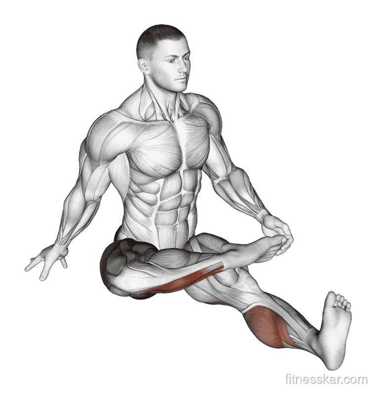 Plantar Flexion Stretch, Male demonstration, Start