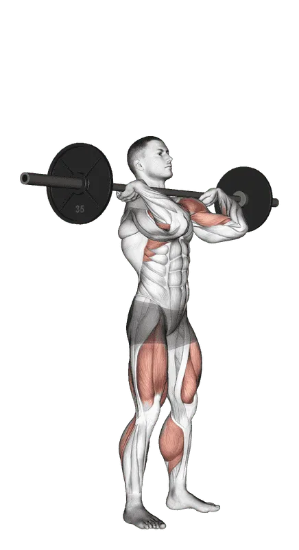 Push Press, Male demonstration, Start
