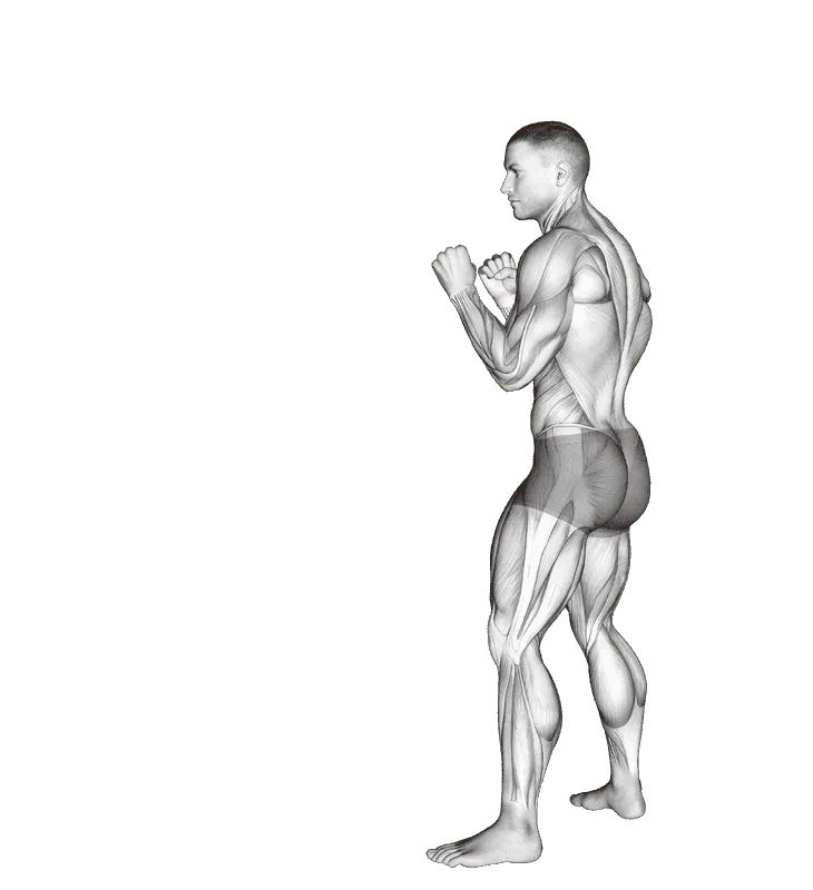 Rear Axe Kick, Male demonstration, Start