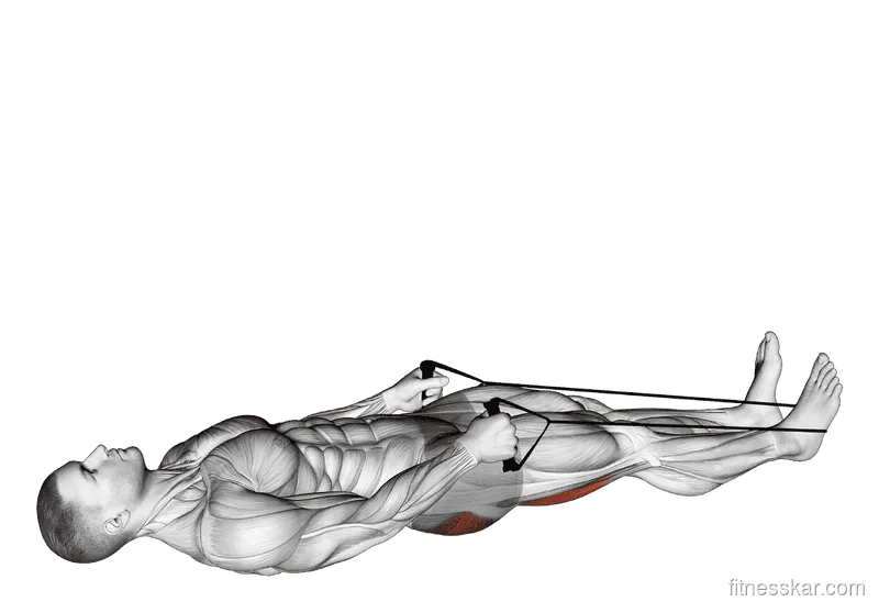 Reclining Big Toe Pose with Rope, Male demonstration, Start
