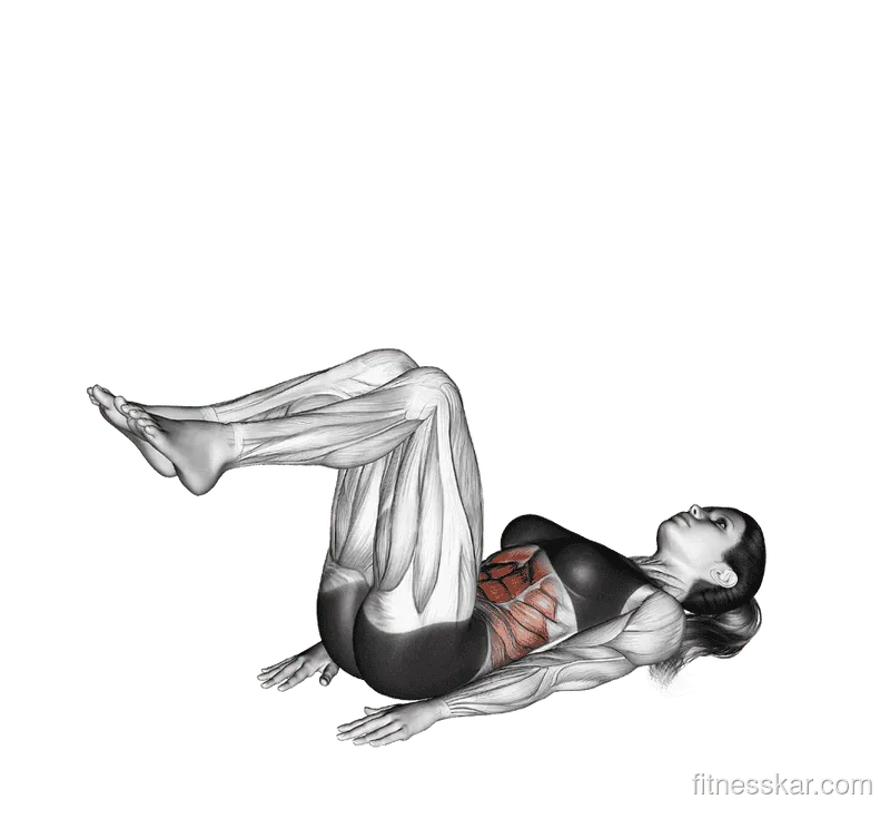 Reverse Crunch, Female demonstration, Start