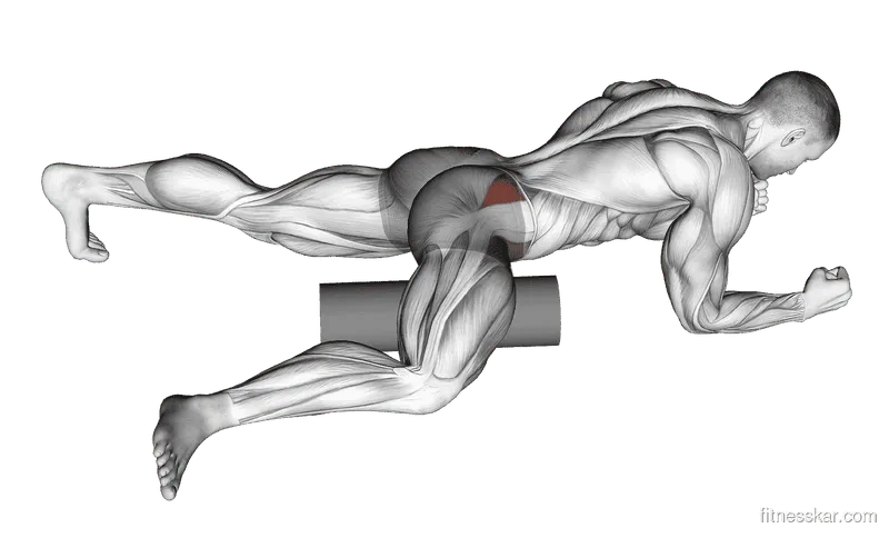 Roll Hip Stretch, Male demonstration, Start