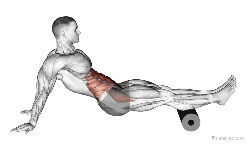 Roll Reverse Crunch, Male demonstration, Start