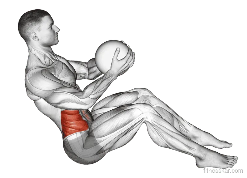 Russian Twist (with medicine ball)