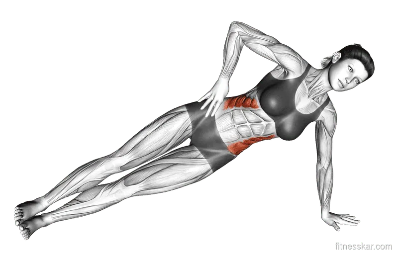 Side Plank, Female demonstration, Start