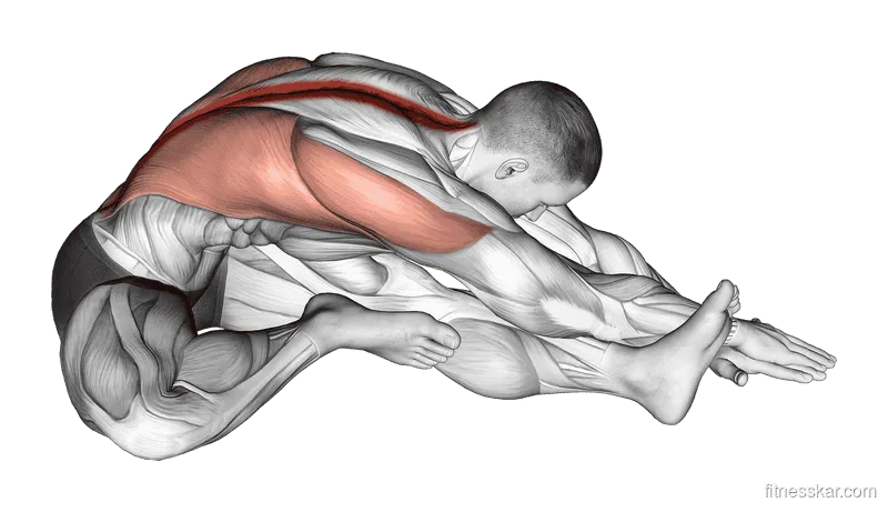 Sitting Side Reach Stretch, Male demonstration, Start