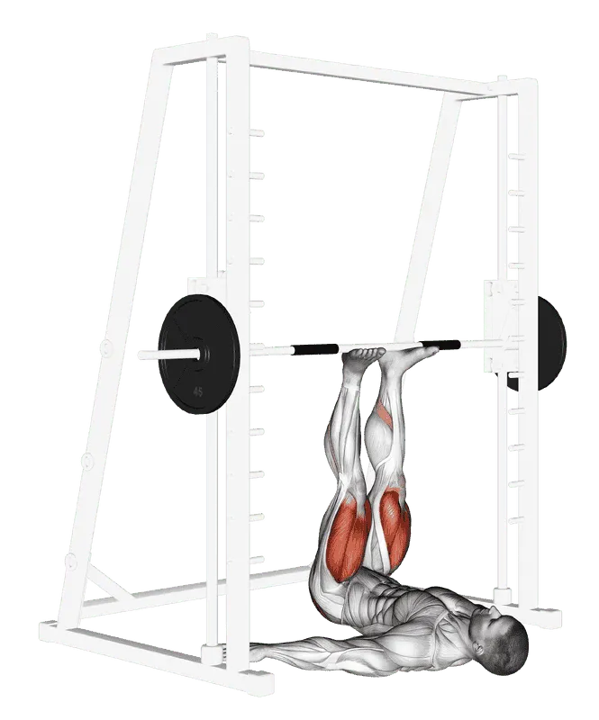 Smith Machine Leg Press, Male demonstration, Start
