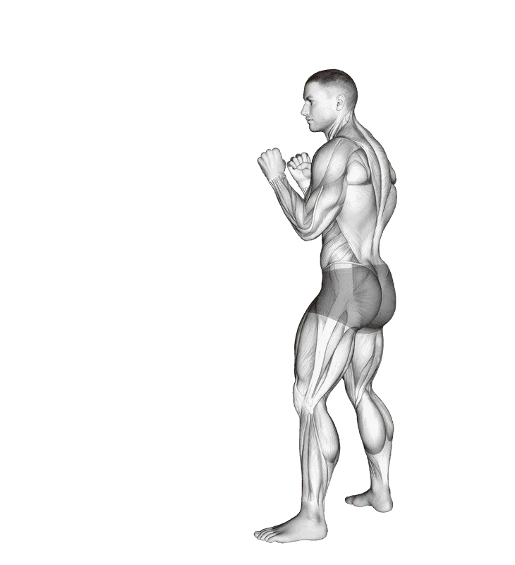 Spin Back Kick, Male demonstration, Start