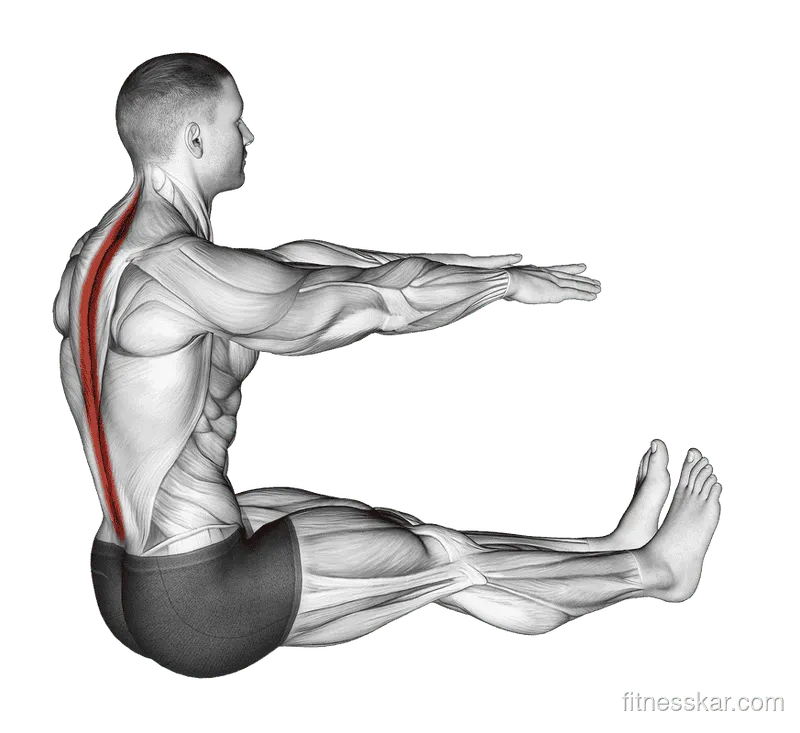 Spine Stretch, Male demonstration, Start
